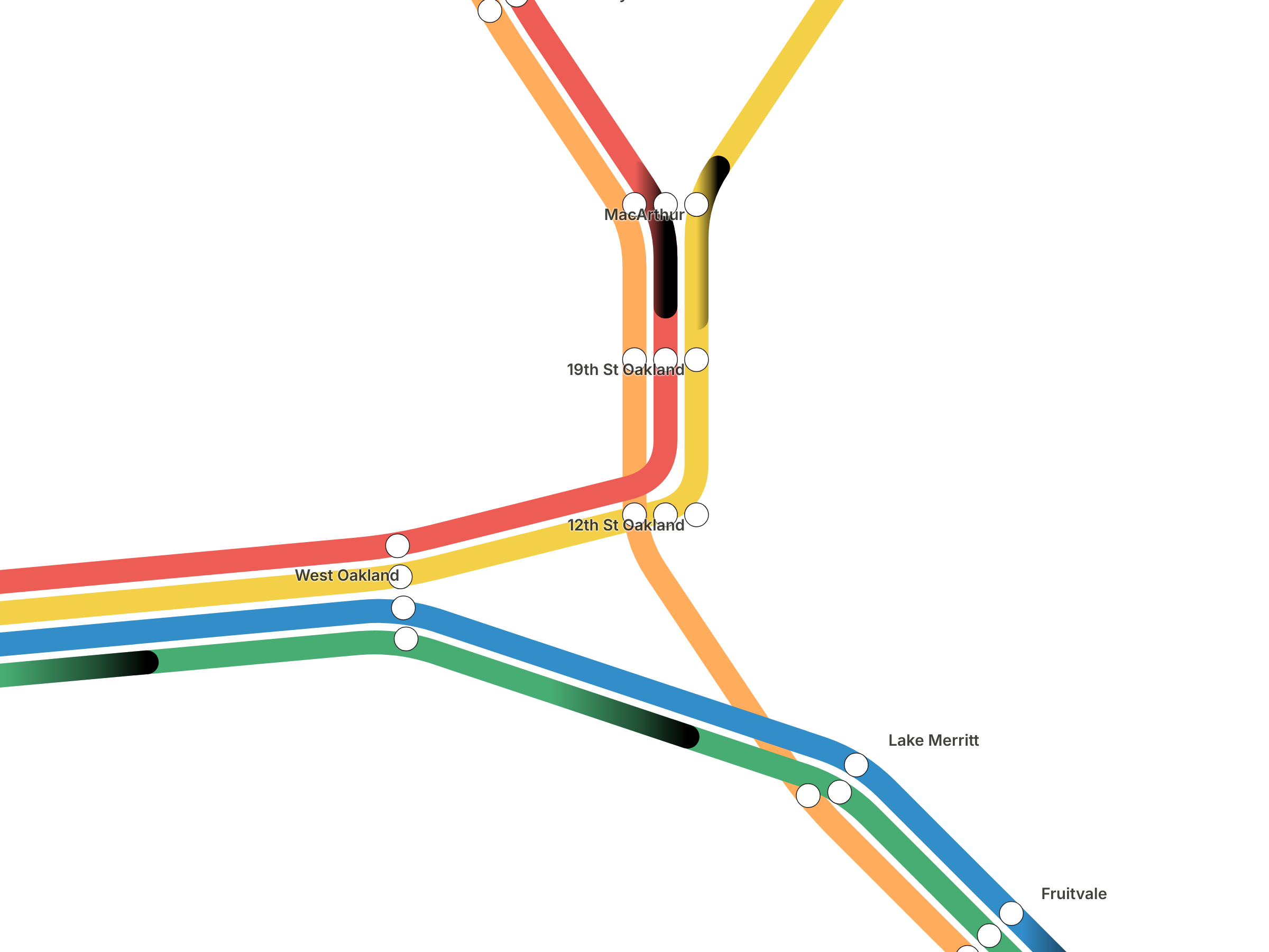Leaflet-based map — curve artifacts from real coordinate data
