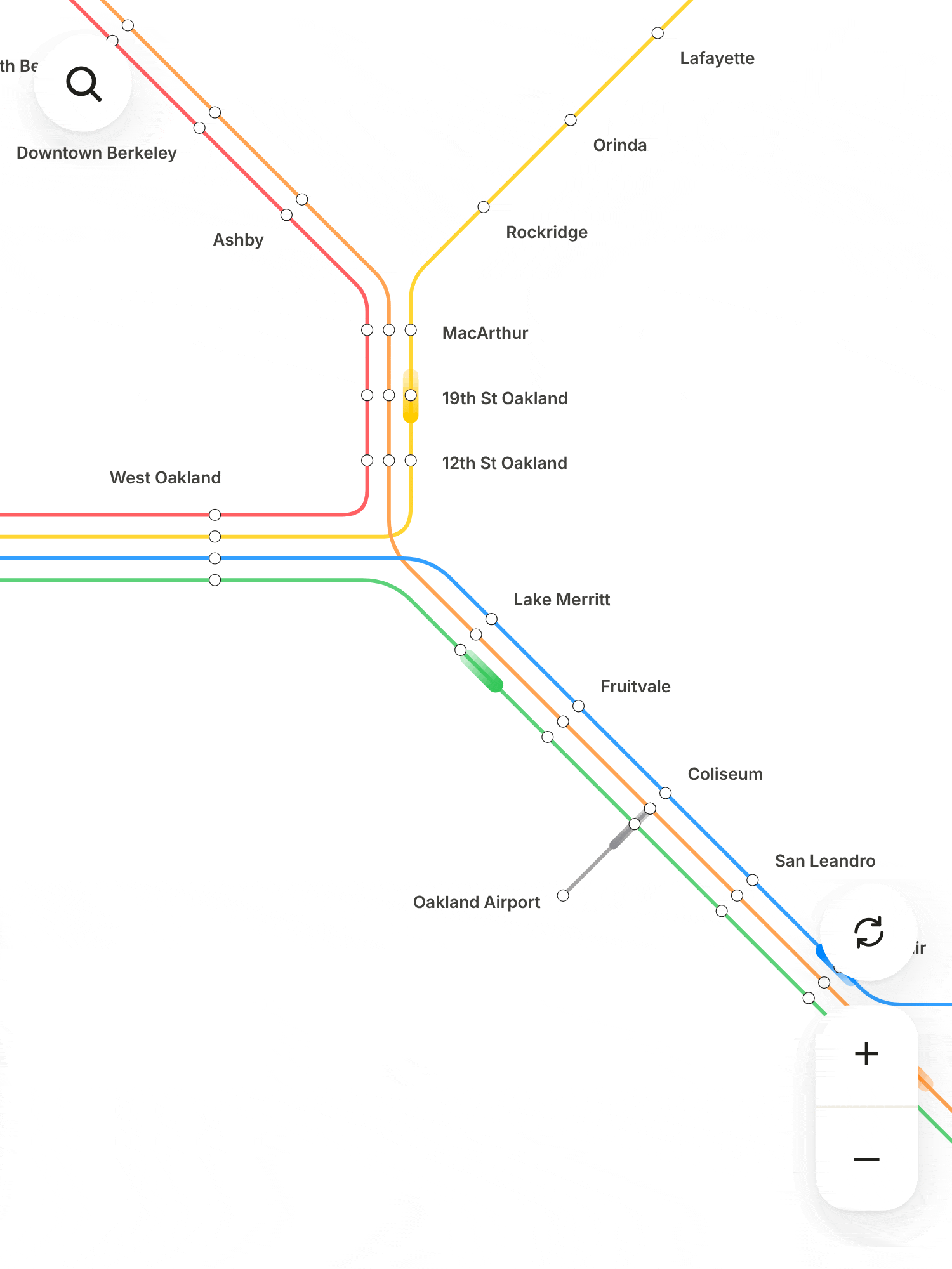 Information & Alerts — live arrivals by direction, service alerts from live data
