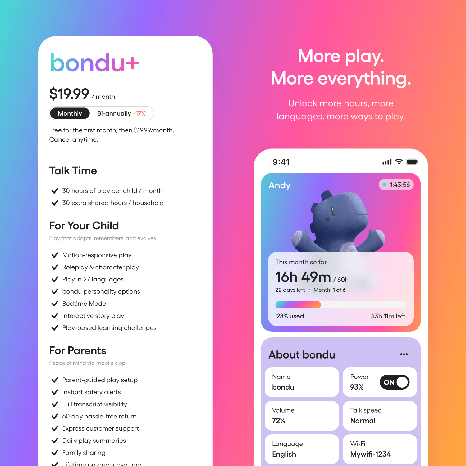 Subscription paywall — Free vs Plus