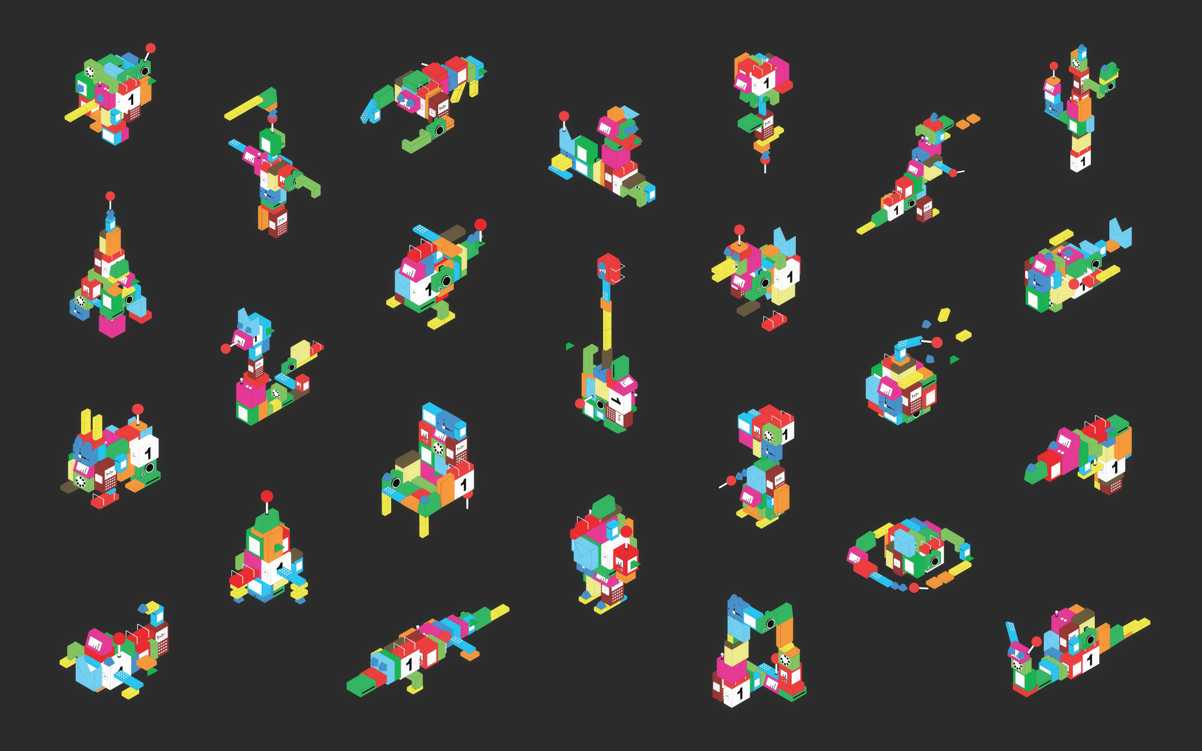 Full system view — icons and supporting visual language together